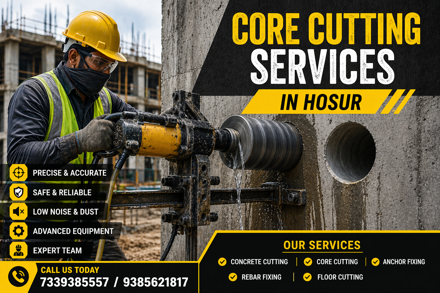 Core Cutting Services in Hosur | Precision Core Drilling Experts