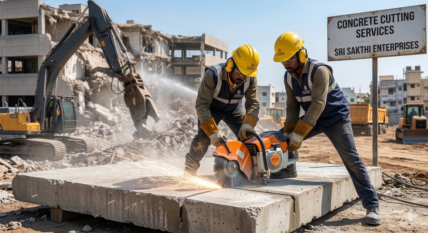 Concrete Cutting Services in Hosur | Sri Sakthi Enterprises
