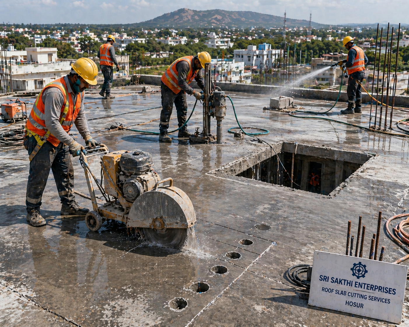 Roof Slab Cutting Services in Hosur | Sri Sakthi Enterprises